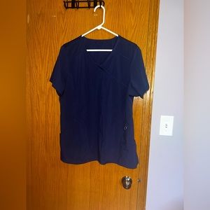Infinity by Cherokee Women's Mock Wrap Solid
Scrub Top, Navy Color, Size XL